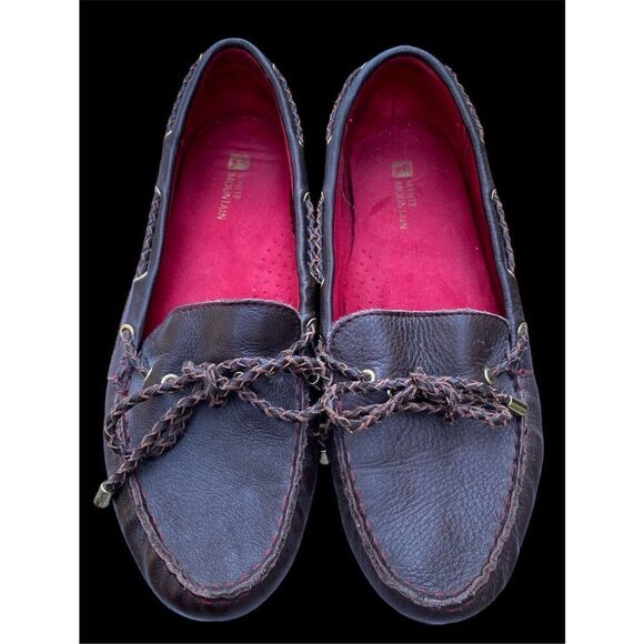White Mountain Supple Leather Moccasin Flats Size 9 Brown - Picture 6 of 8
